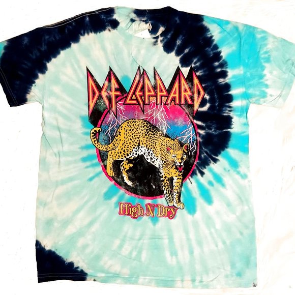 Def Leppard High N Dry Tie Dye metal rock Official T-Shirt XL NWT - Picture 1 of 3